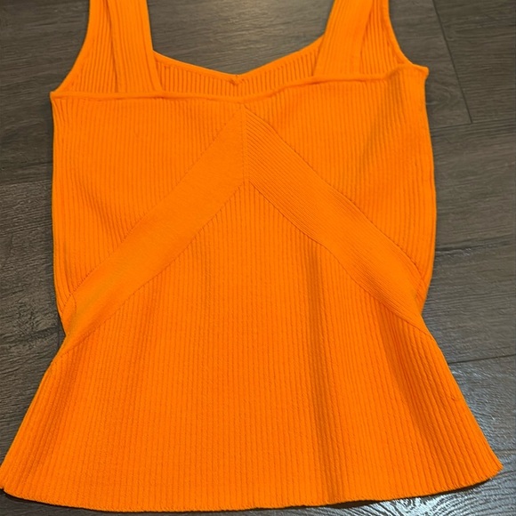 House of Harlow 1960 NWT Sculpted Ribbed Knit Tank Size Small Orange STRETCHY!! - Picture 8 of 11